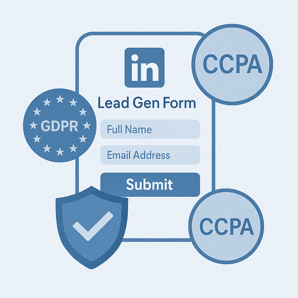 illustration showcasing privacy first design of linkedIn lead gen form