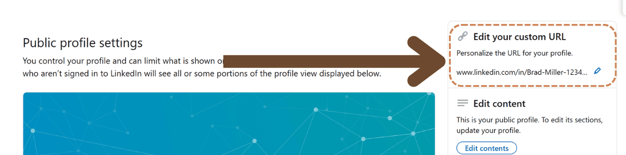 URL edit linkedin