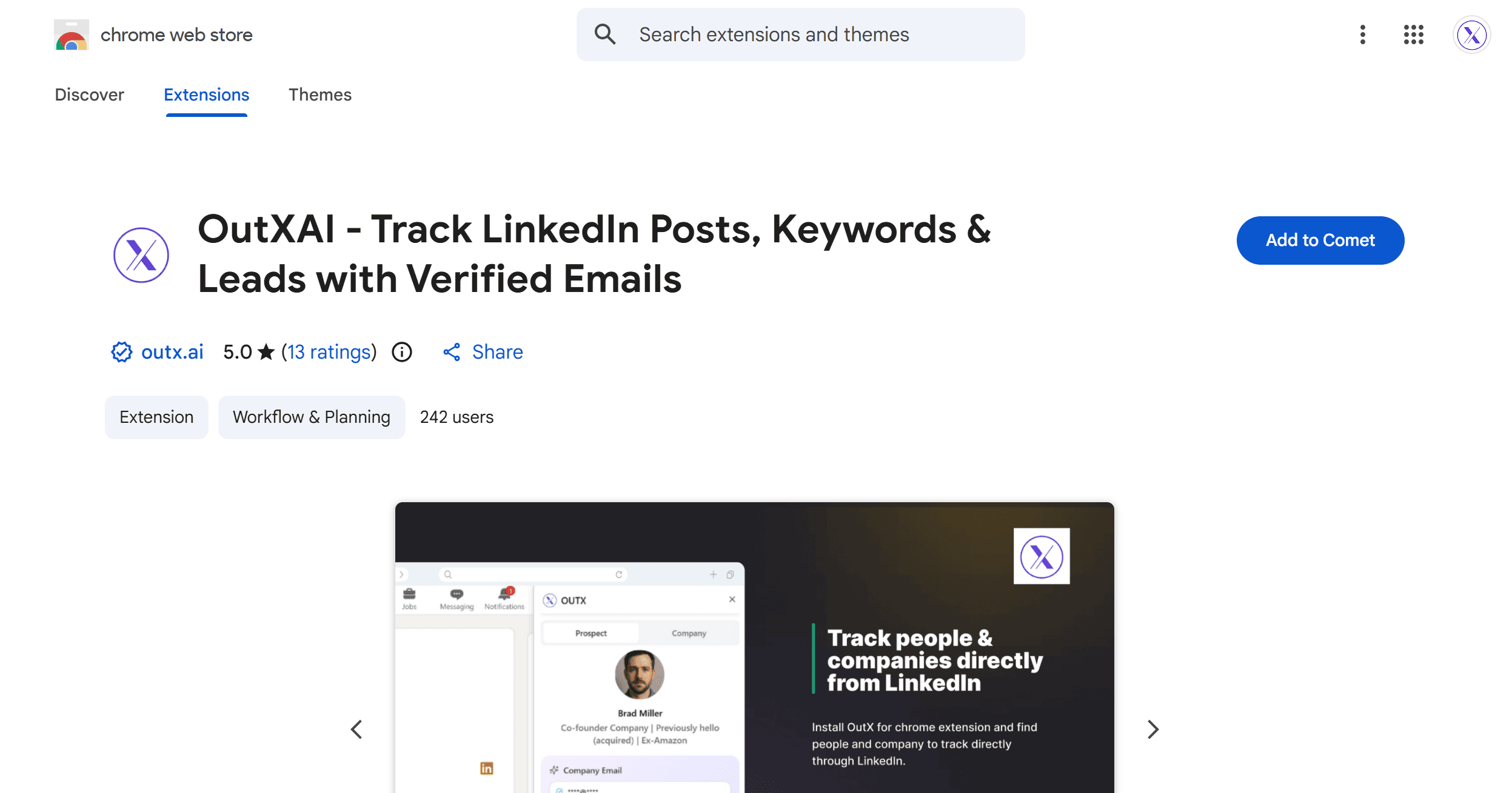 Chrome web store outx.ai