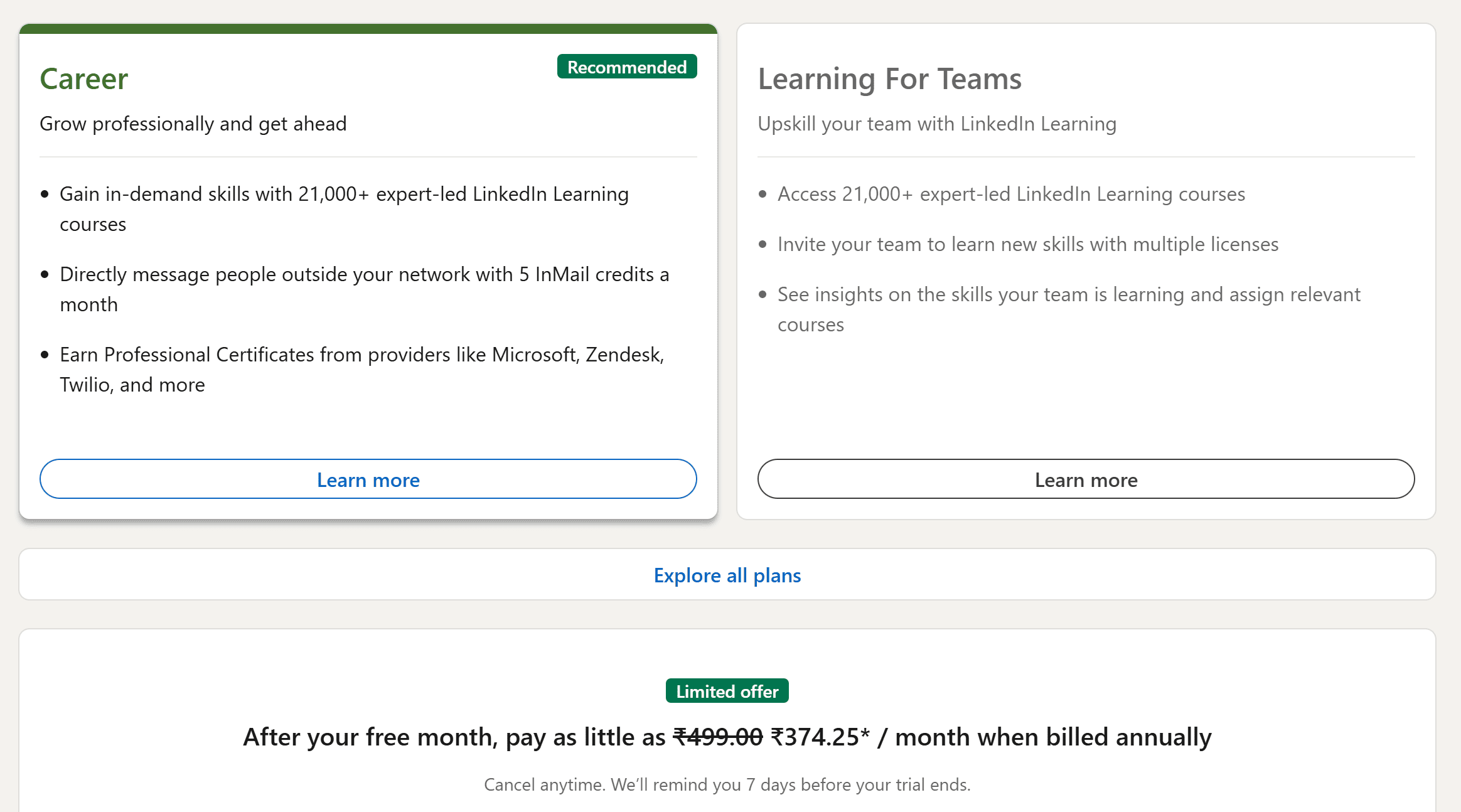 LinkedIn learning