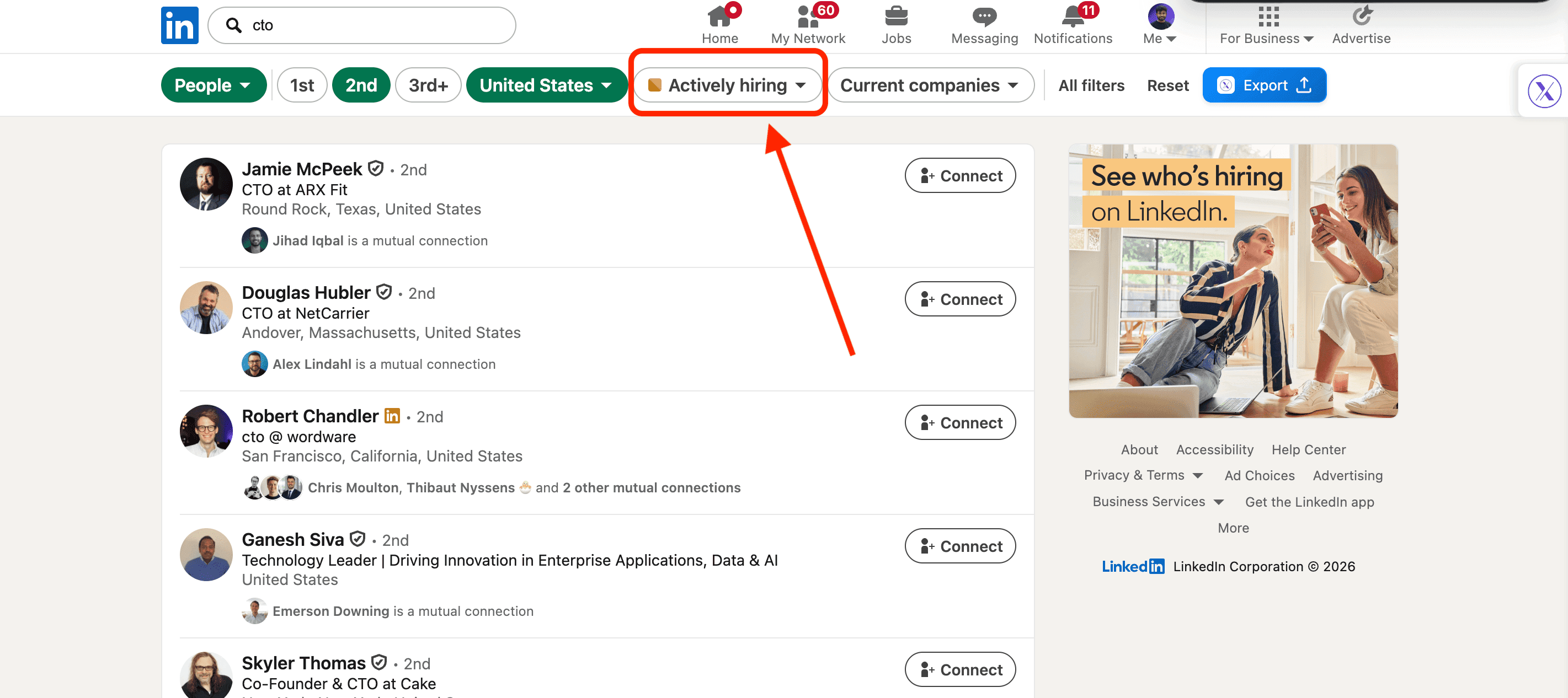 Actively hiring