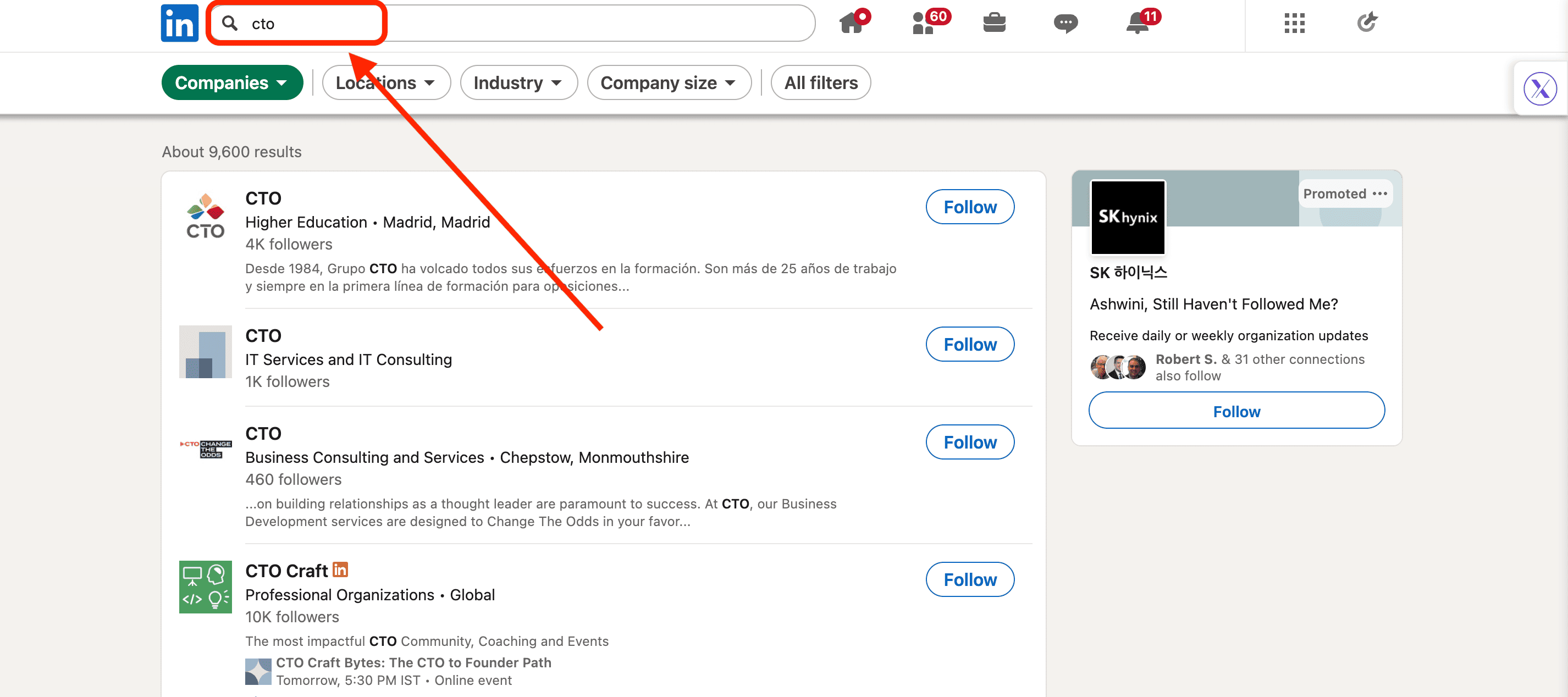 company name filter